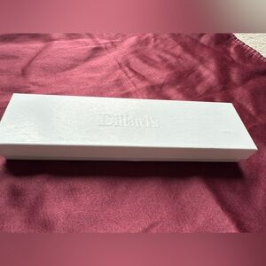 Dillards Cardboard Paper JEWELRY GIFT BOX Storage Bracelet Watch Necklace White